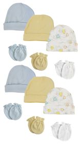 Boys Baby Caps and Mittens (Pack of 12)