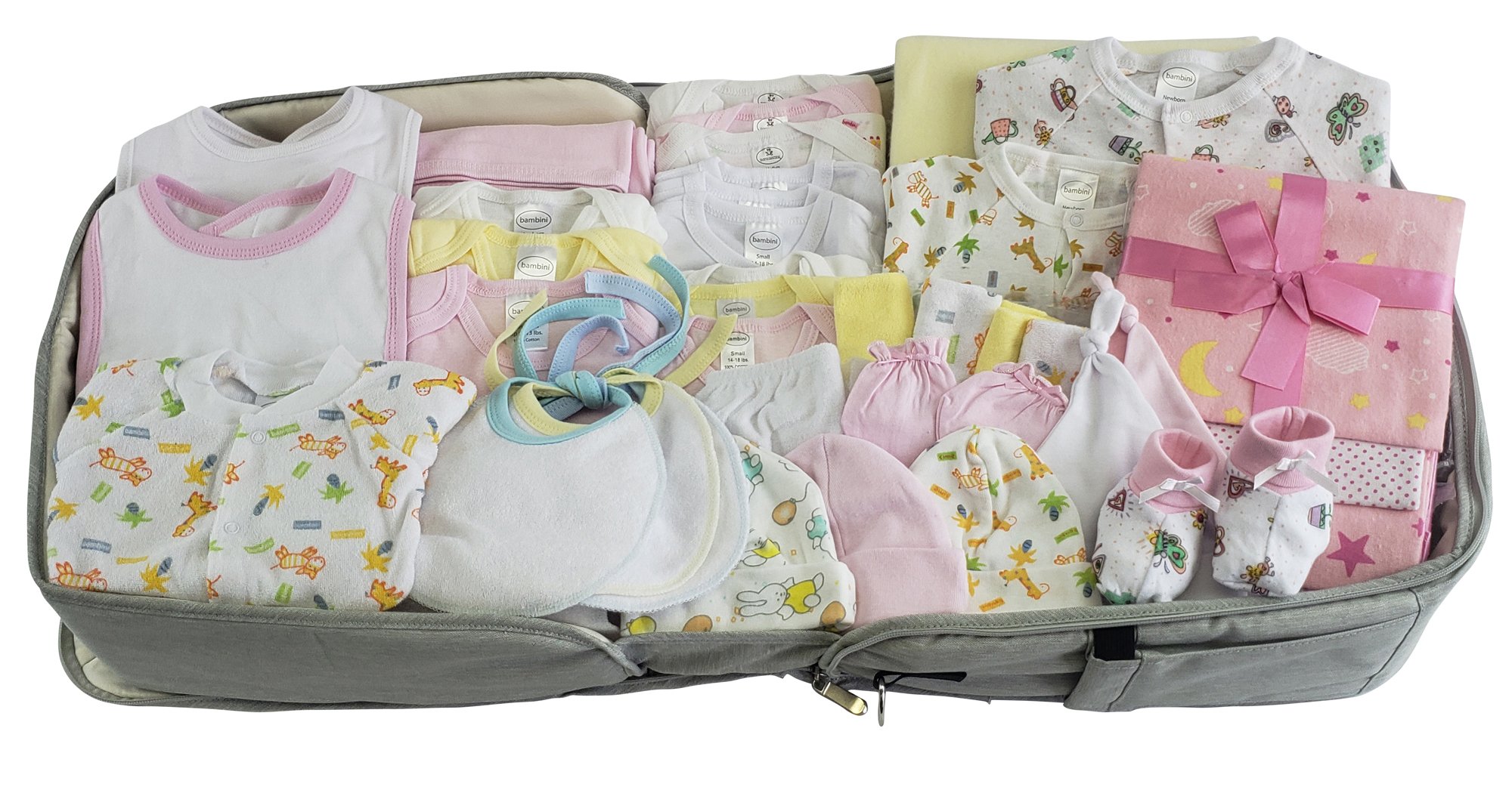 Girls 44 pc Baby Clothing Starter Set with Diaper Bag Girls 44 pc Baby Clothing Starter Set with Diaper Bag