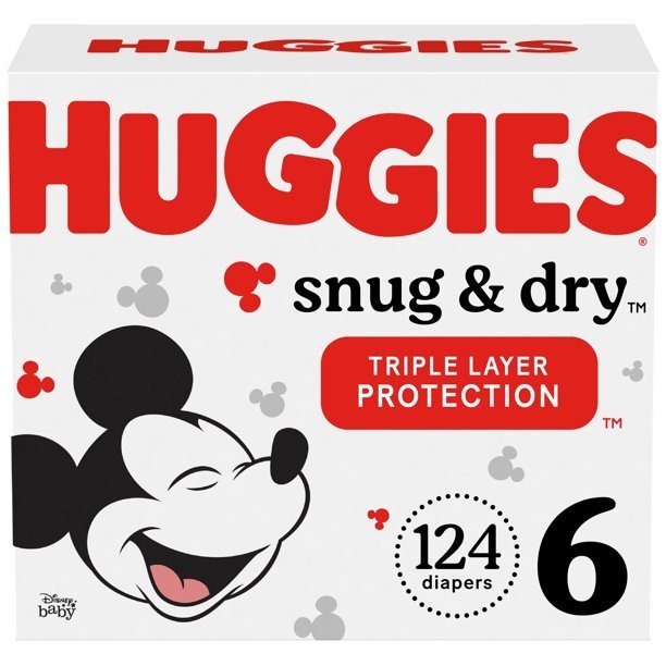Huggies Snug & Dry Baby Diapers Size 6; Count 124 Huggies Snug & Dry Baby Diapers Size 6; Count 124